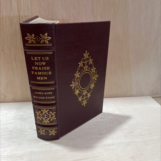 let us now praise famous men book, by james agee, 1969 Leather, Vintage image 1
