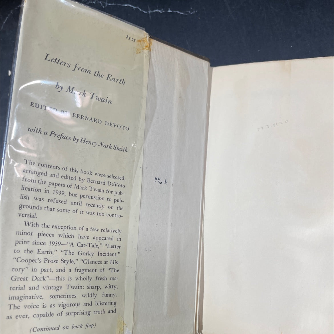 letters from the earth book, by mark twain, 1962 Hardcover image 4