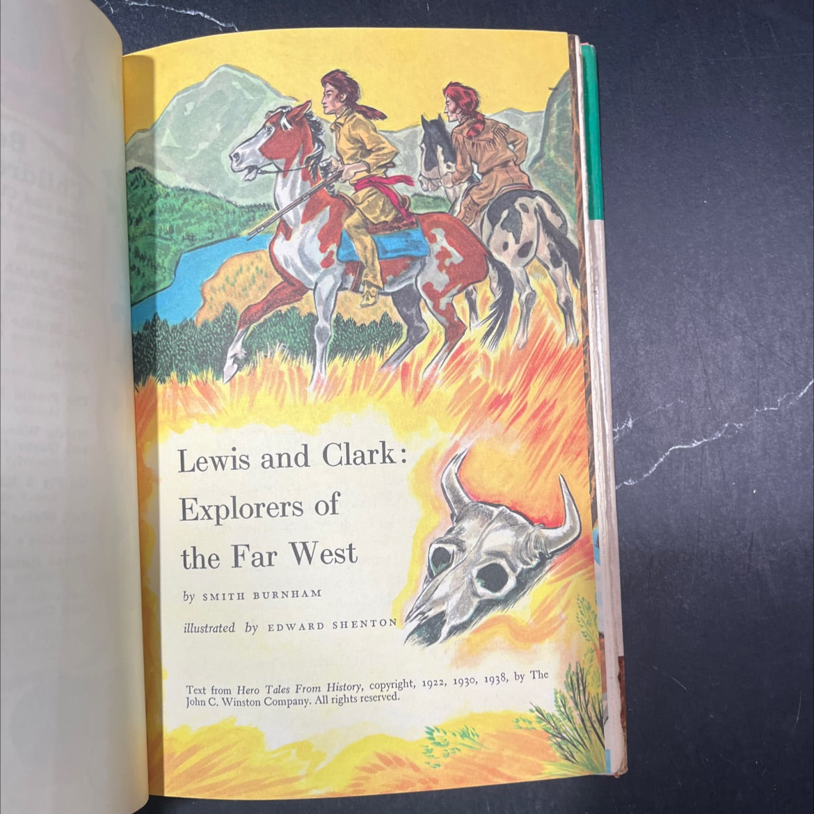 lewis and clark: explorers of the far west book, by smith burnham, 1938 Hardcover image 2