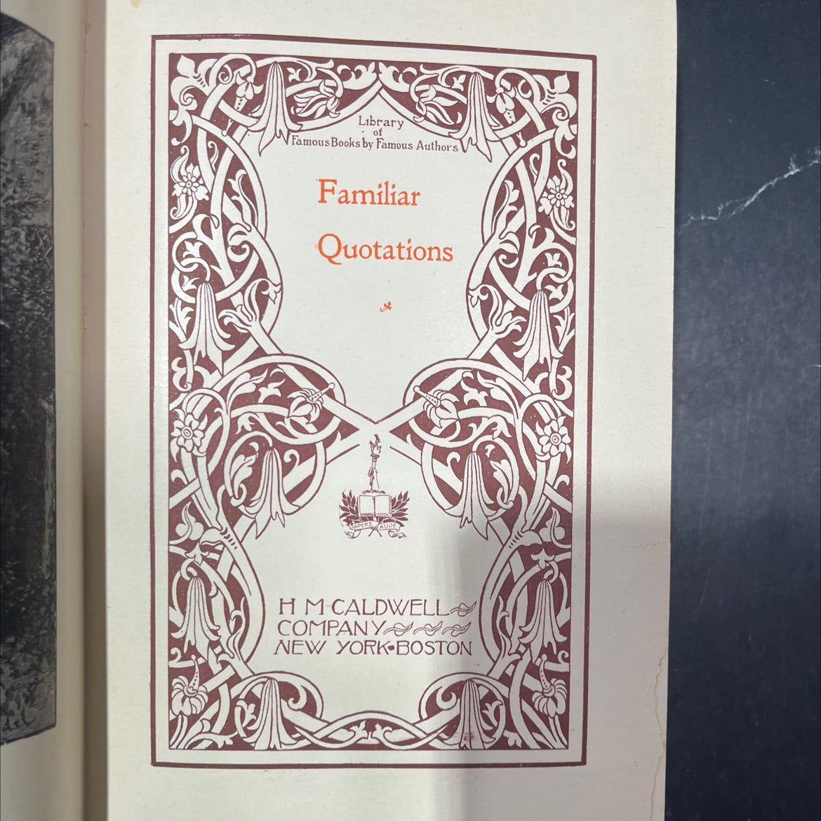 library of famous books by famous authors familiar quotations book, by unknown, 1970 Hardcover image 2