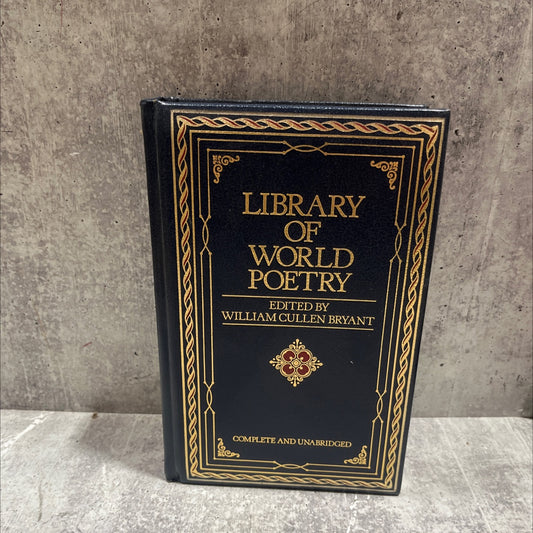 library of world poetry book, by william cullen bryant, 1984 Leather image 1