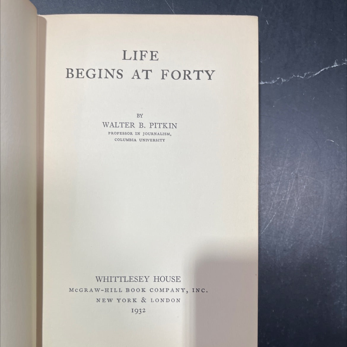 life begins at forty book, by walter b. pitkin, 1932 Hardcover image 2