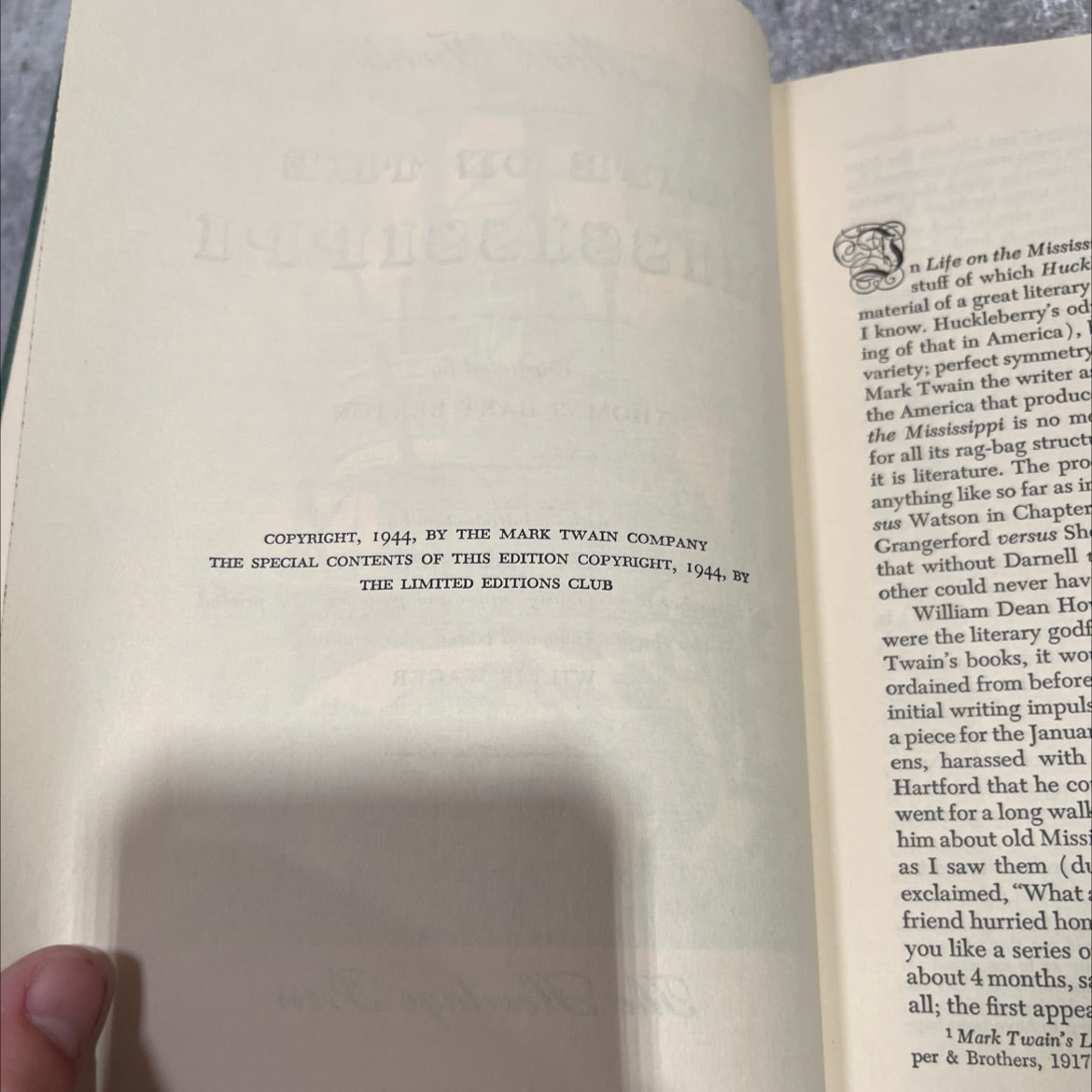life on the mississippi book, by Mark Twain, 1944 Hardcover image 3