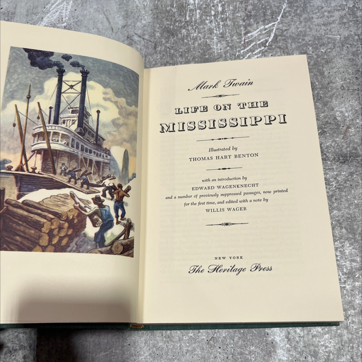 life on the mississippi book, by Mark Twain, 1944 Hardcover image 2