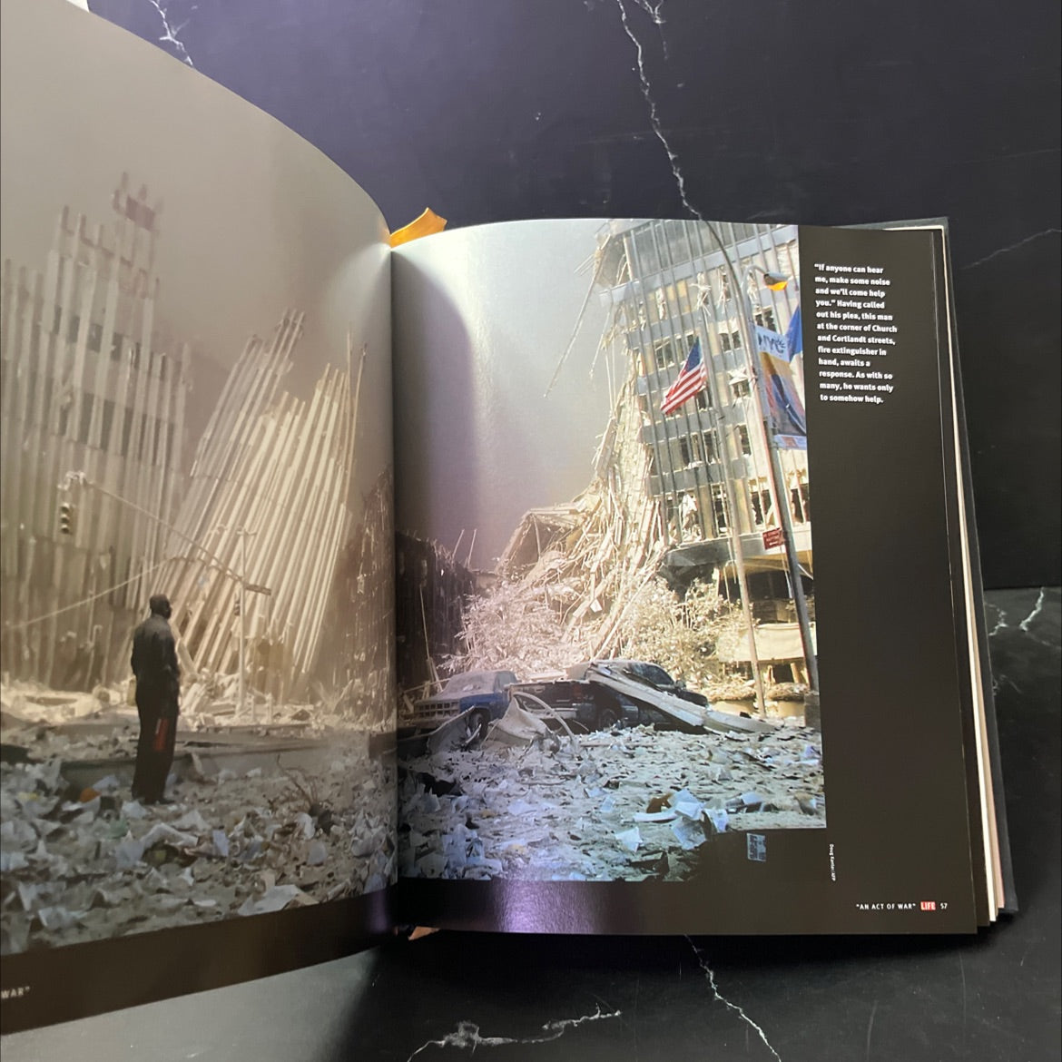 life one nation america remembers september 11 2001 collector's edition book, by Time Inc., 2001 Leather image 4