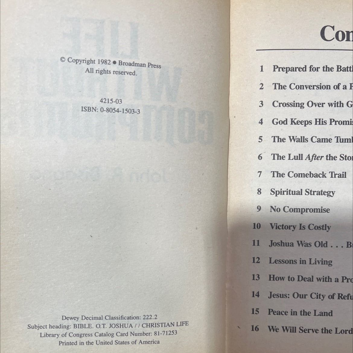 life without compromise book, by John R. Bisagno, 1982 Hardcover image 3