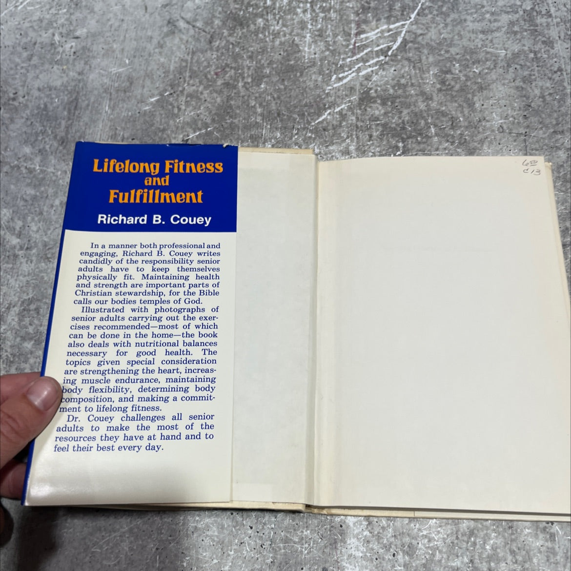 lifelong fitness and fulfillment book, by Richard B. Couey, 1980 Hardcover image 4