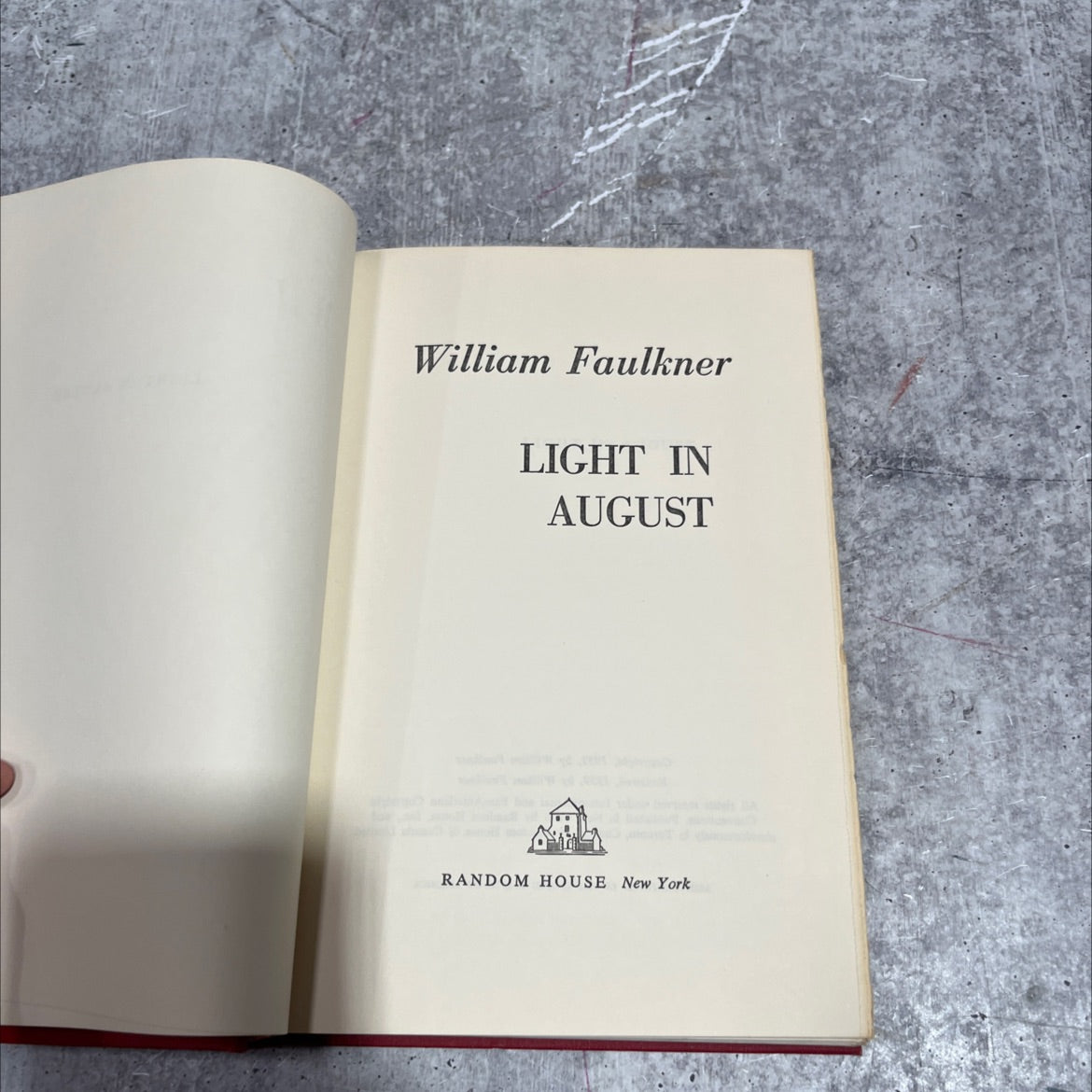 light in august book, by William Faulkner, 1959 Hardcover image 2