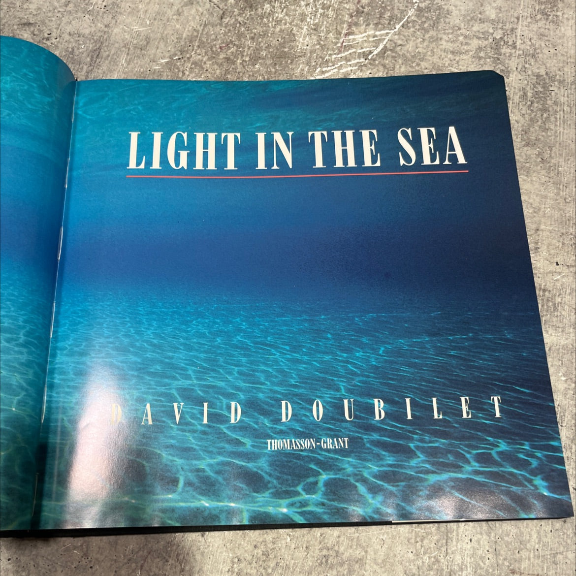 light in the sea book, by David Doubilet, 1989 Hardcover image 2