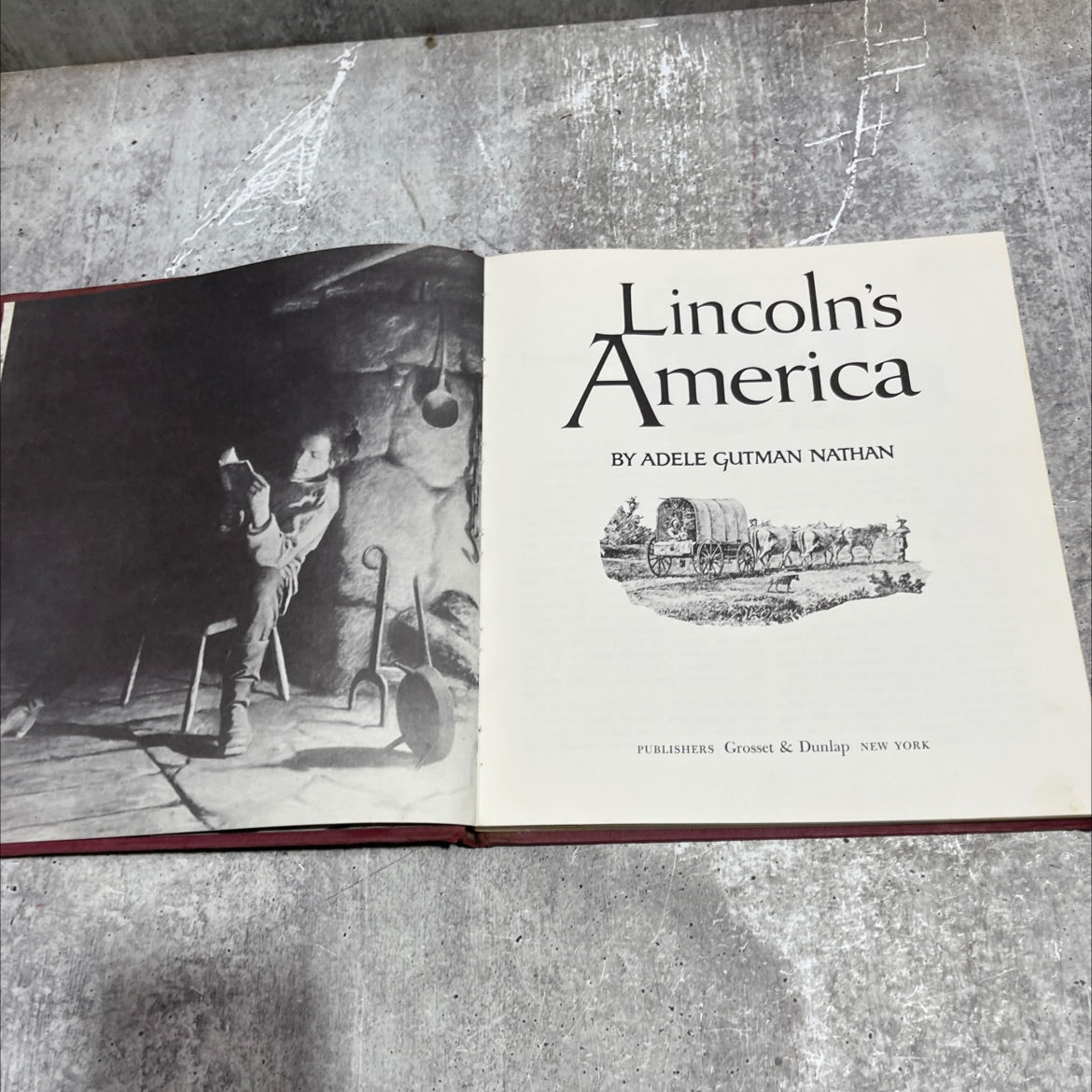 lincoln's america book, by adele gutman nathan, 1961 Hardcover image 2