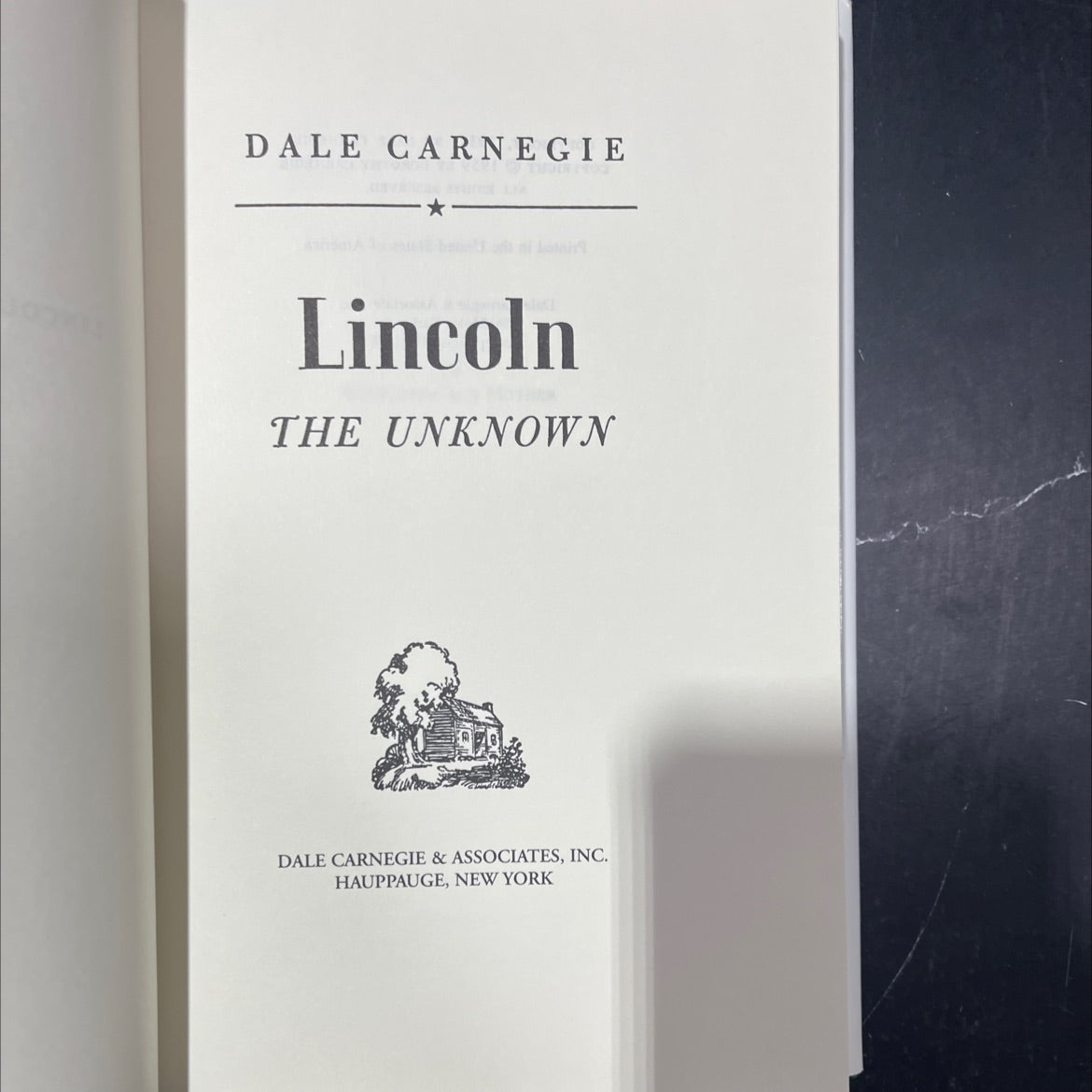 lincoln the unknown book, by dale carnegie, 1959 Hardcover image 2
