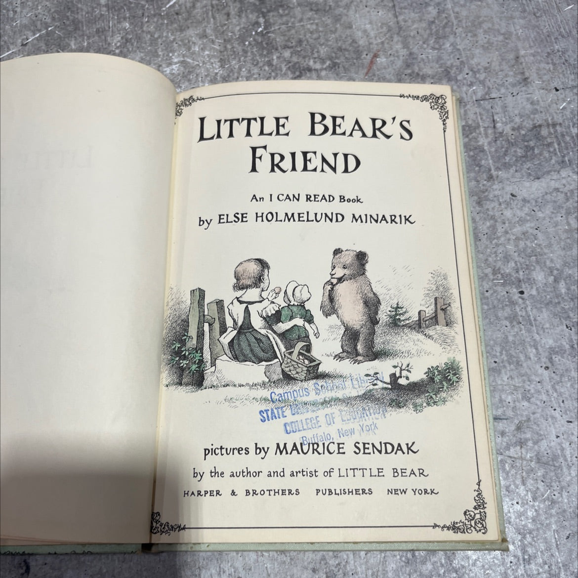 little bear's friend book, by else holmelund minarik, 1960 Hardcover image 2