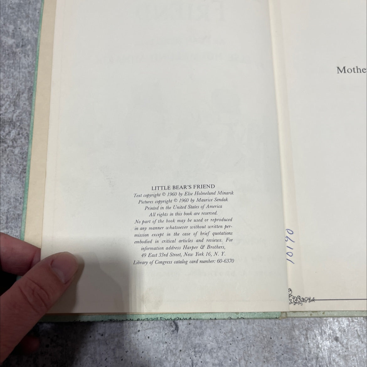 little bear's friend book, by else holmelund minarik, 1960 Hardcover image 3