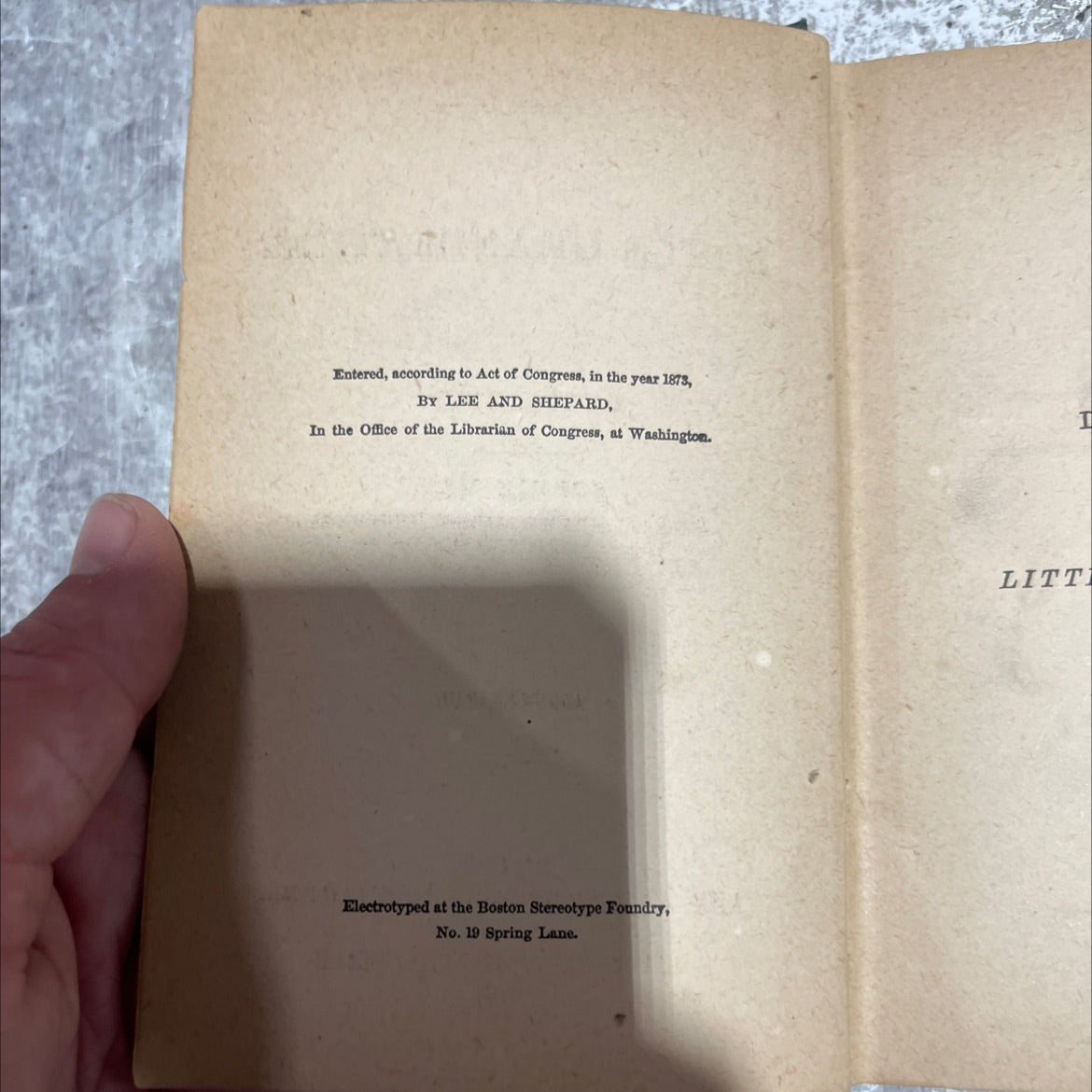 little grandfather book, by sophie may, 1875 Hardcover image 3
