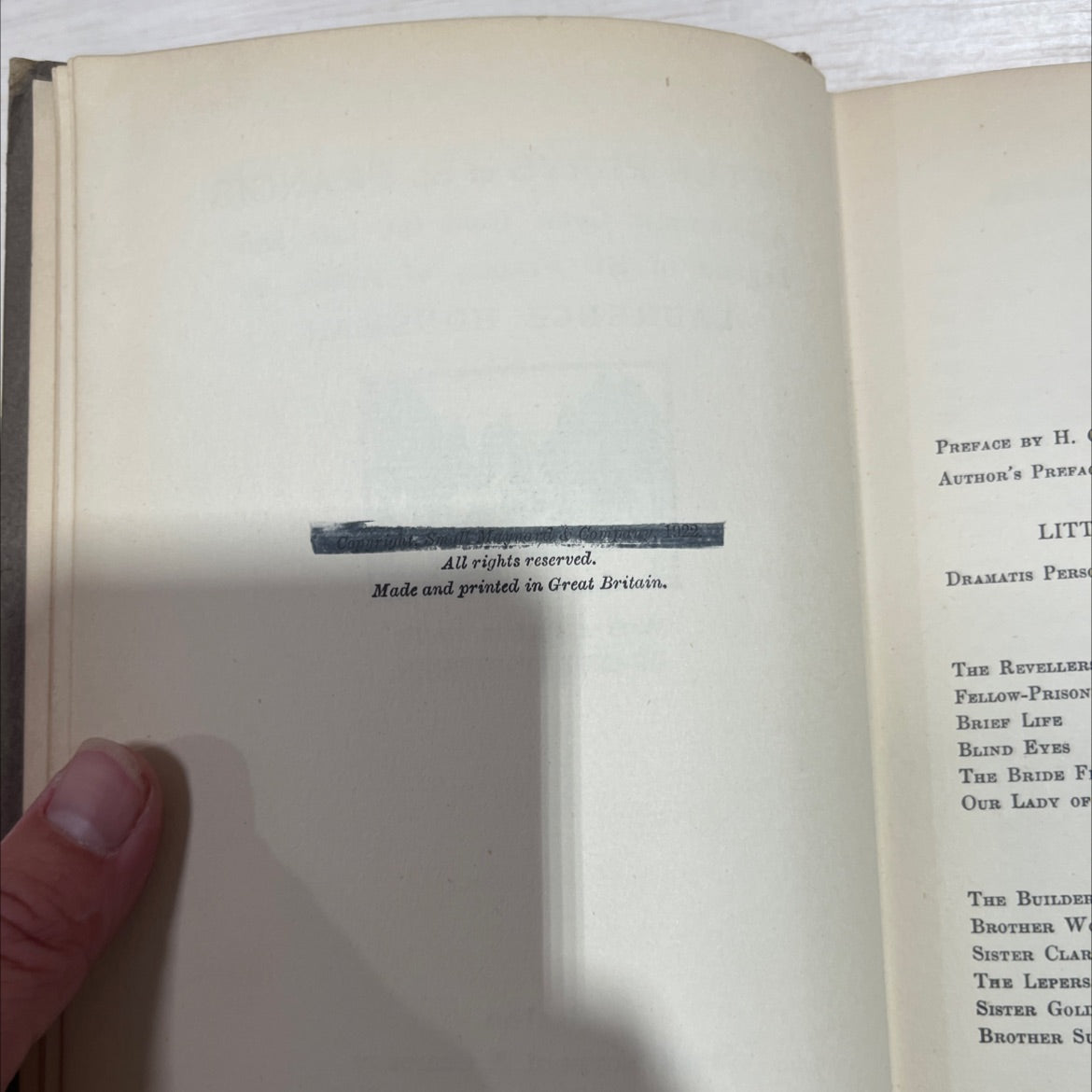 little plays of st. francis book, by laurence housman, 1970 Hardcover image 3