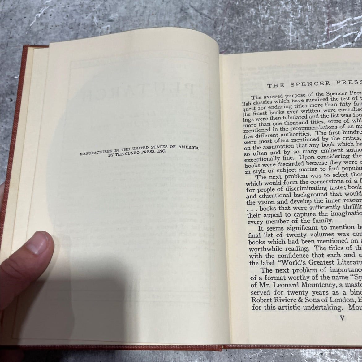 lives of illustrious men book, by plutarch, unknown Hardcover image 3