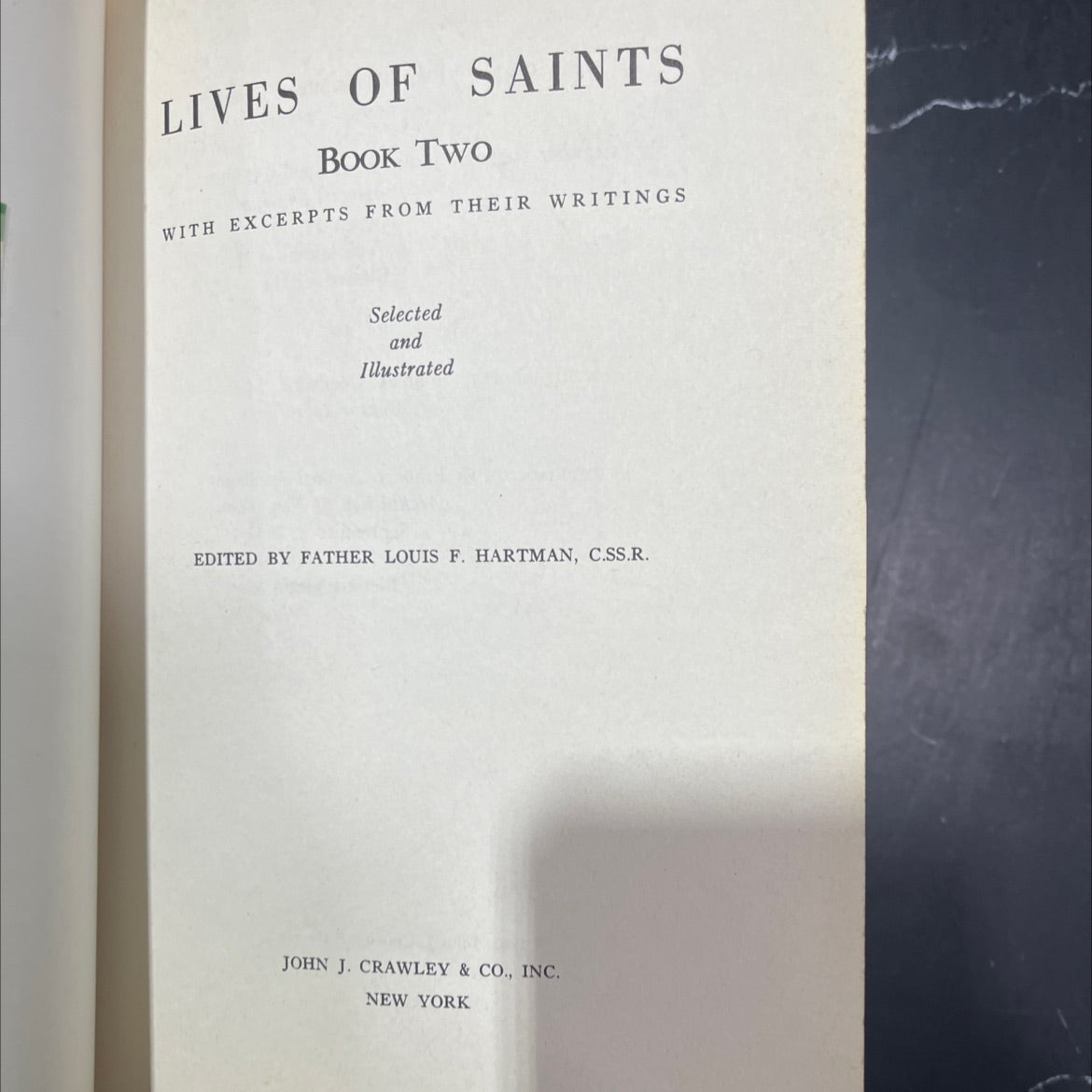 lives of saints book two with excerpts from their writings selected and illustrated book, by father louis f. hartman, image 2