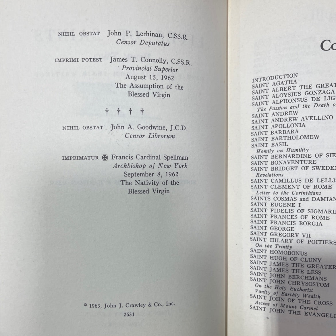 lives of saints book two with excerpts from their writings selected and illustrated book, by father louis f. hartman, image 3