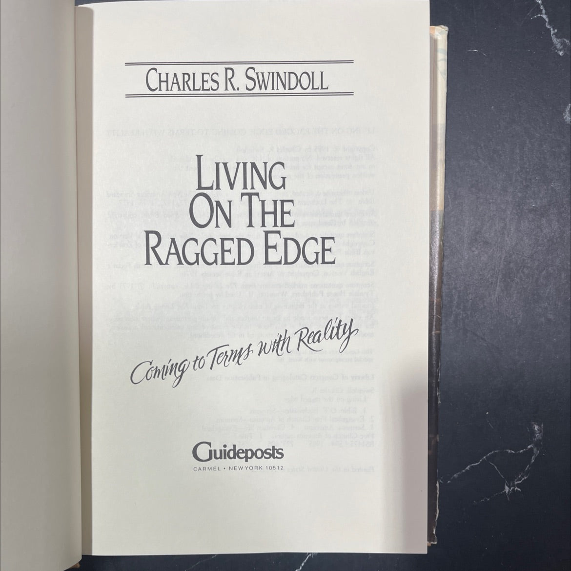 living on the ragged edge: coming to terms with reality book, by charles r. swindoll, 1985 Hardcover image 2