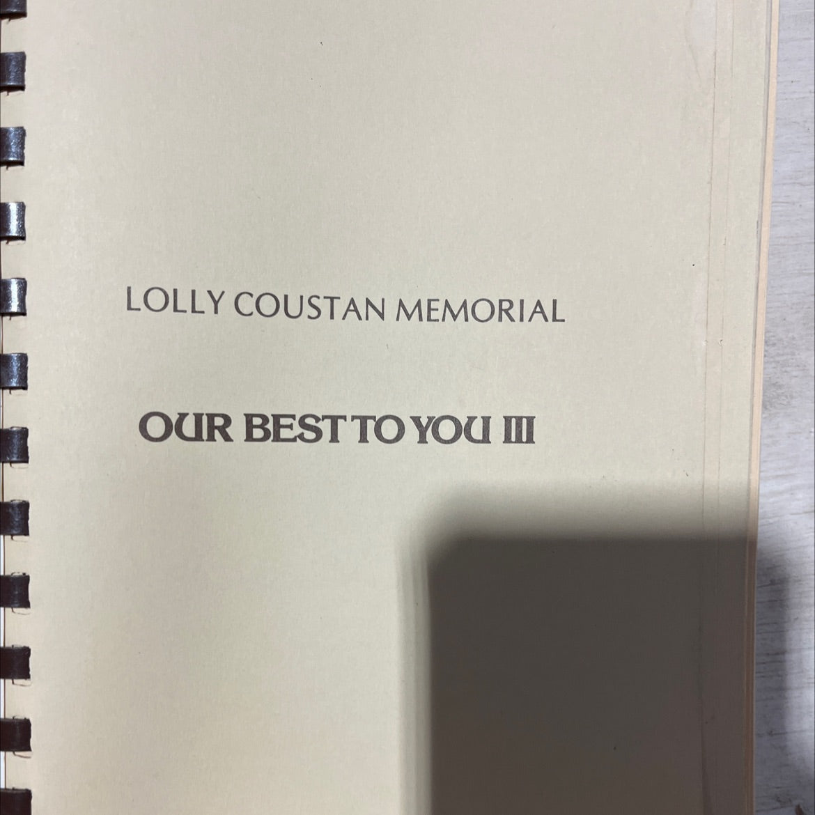 lolly coustan memorial our best to you iii book, by unknown, 1976 Paperback, First Edition, Vintage image 2