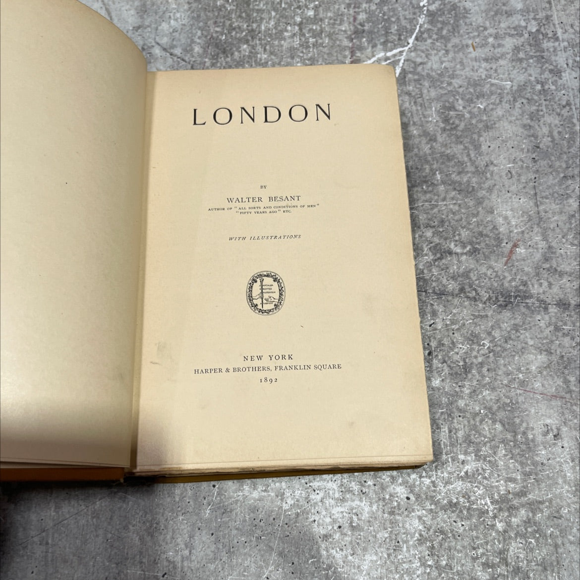 london book, by walter besant, 1892 Hardcover image 2