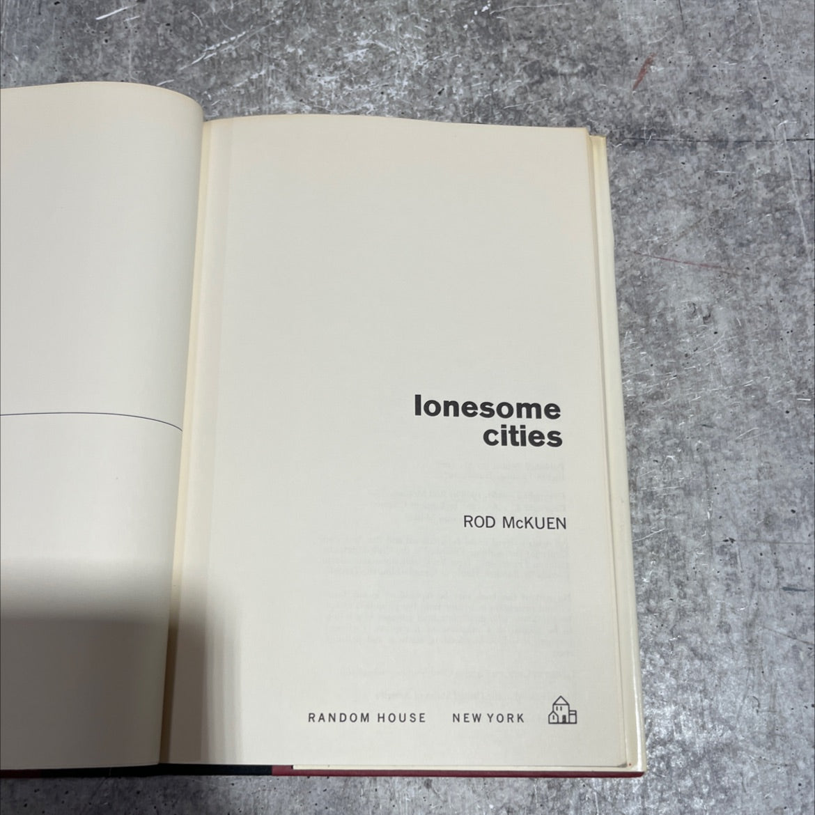 lonesome cities book, by rod mckuen, 1970 Hardcover image 2