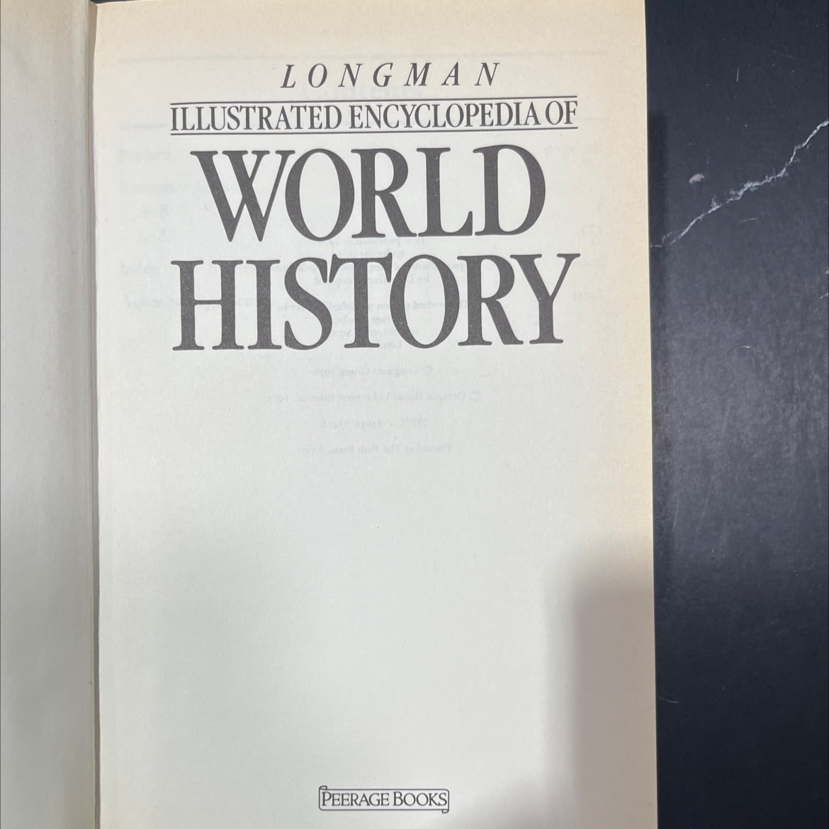 longman illustrated encyclopedia of world history book, by unknown, 1985 Hardcover image 2
