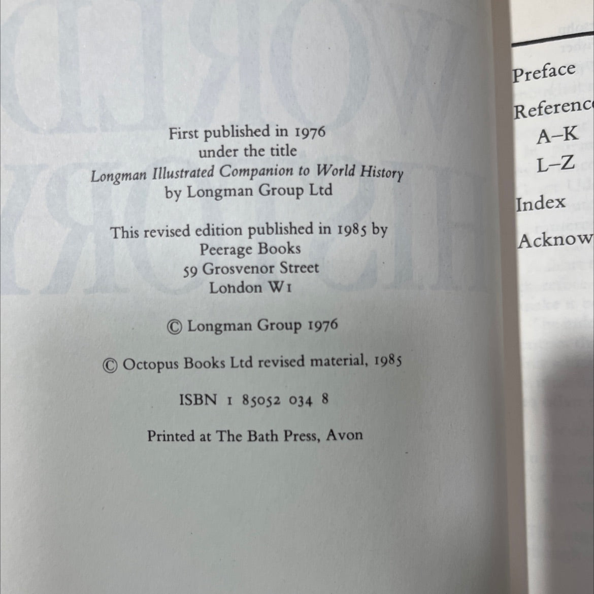 longman illustrated encyclopedia of world history book, by unknown, 1985 Hardcover image 3