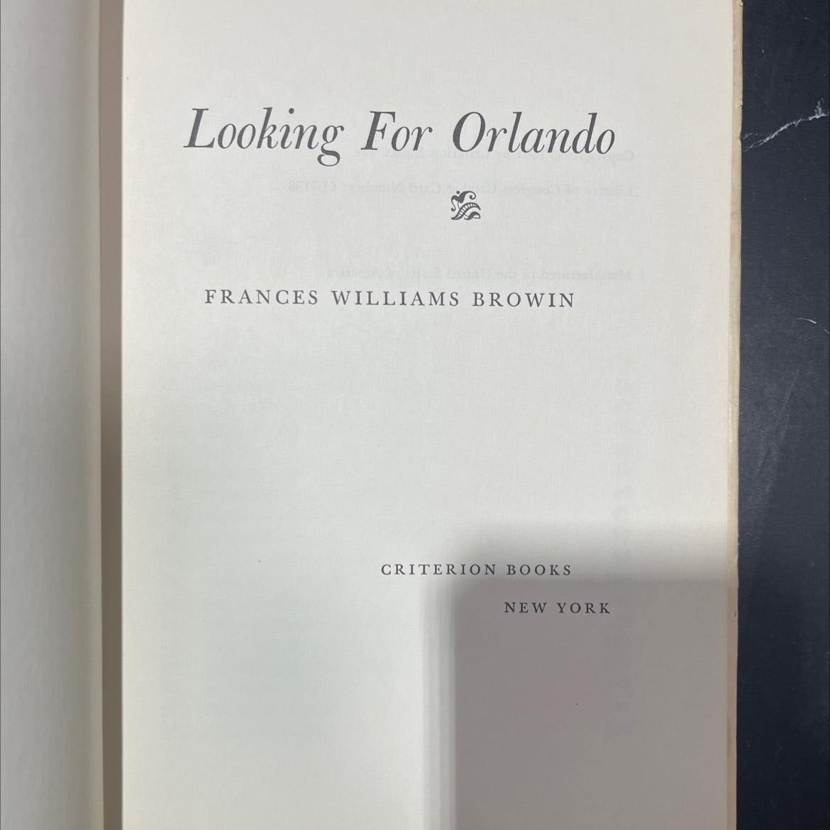 looking for orlando book, by frances williams brown, 1961 Hardcover image 2