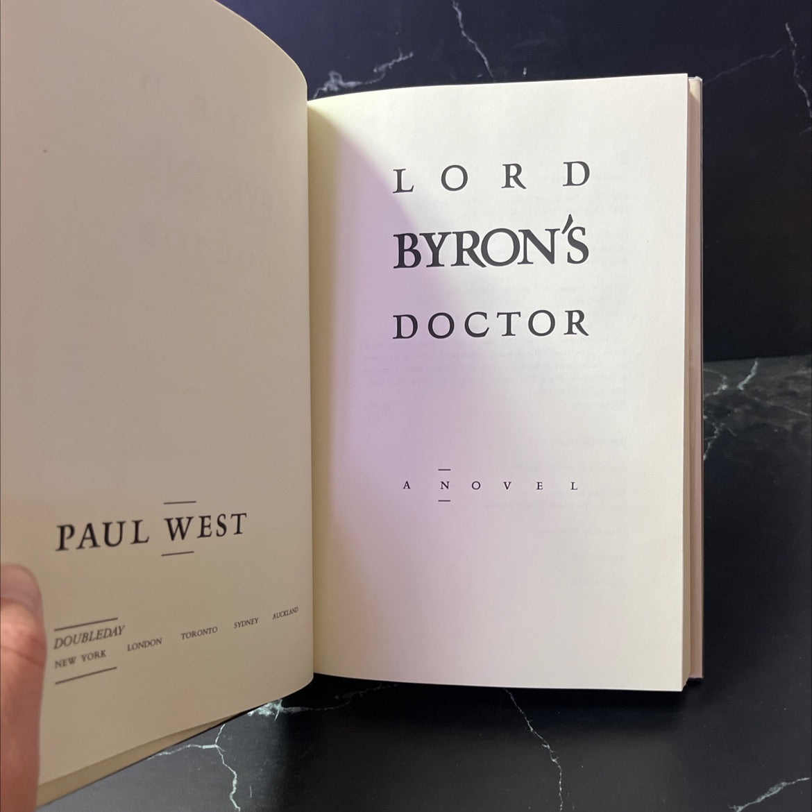lord byron's doctor book, by Paul West, 1989 Hardcover image 2