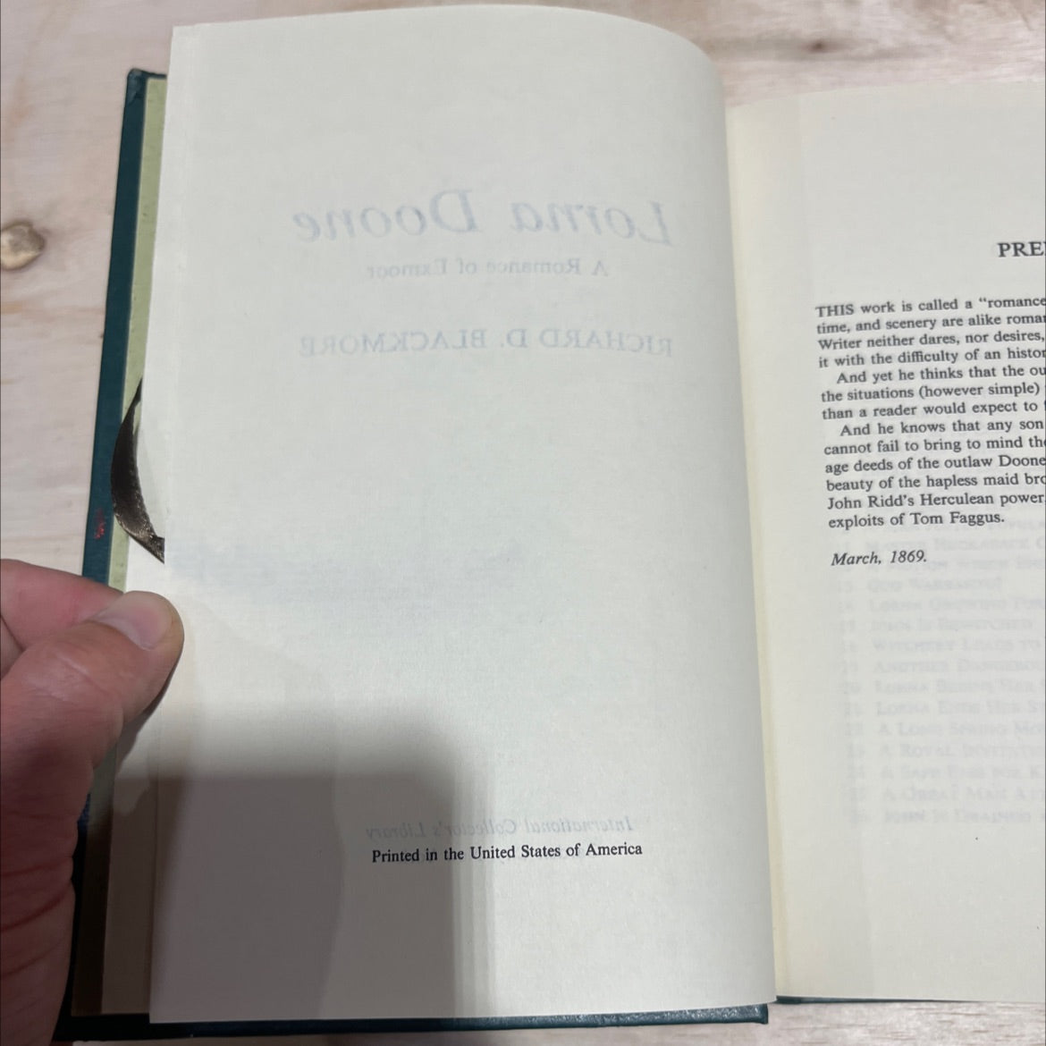 lorna doone a romance of exmoor book, by richard d. blackmore, 1869 Hardcover image 3