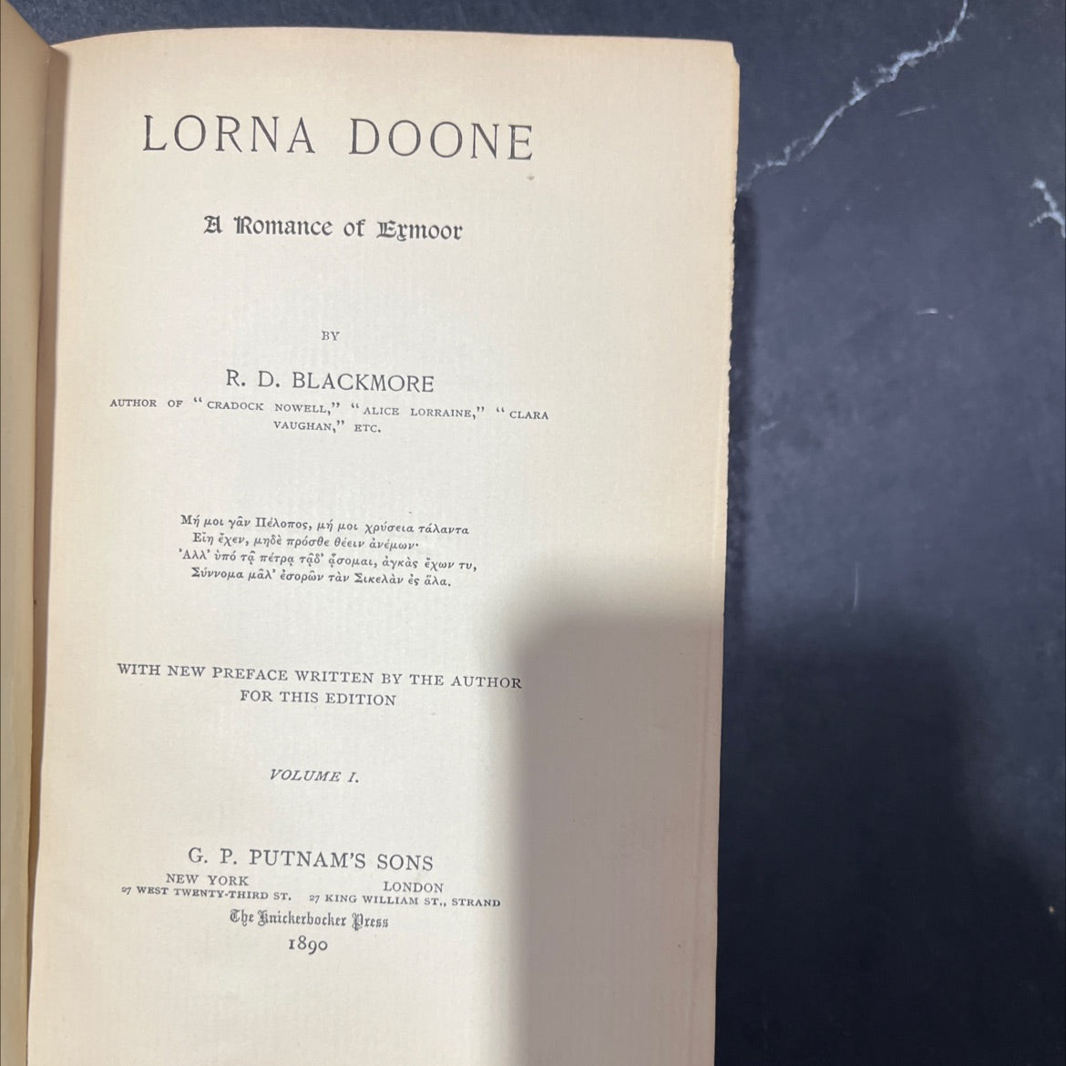 lorna doone a romance of exmoor book, by r. d. blackmore, 1890 Hardcover image 2
