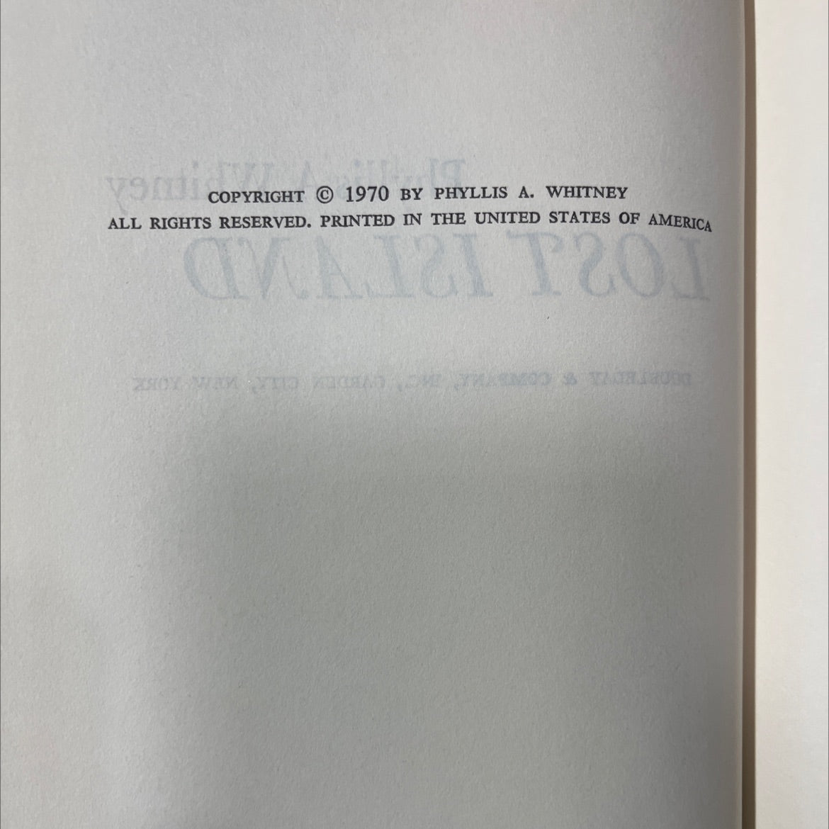 lost island book, by phyllis a. whitney, 1970 Hardcover image 3
