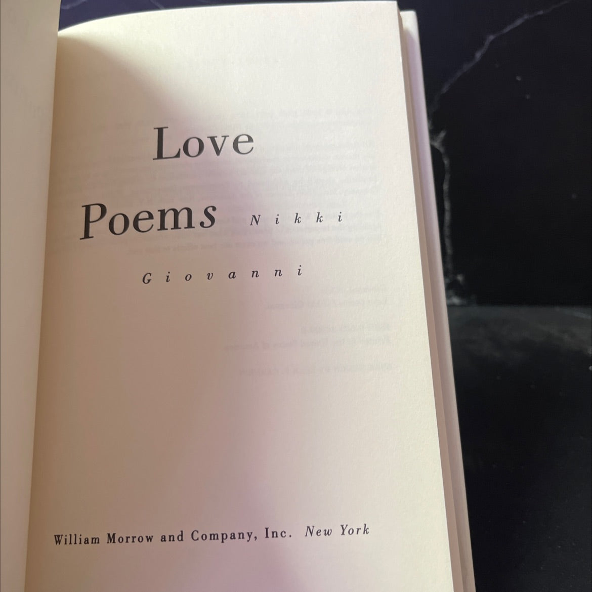 love poems book, by nikki giovanni, 1997 Hardcover image 2