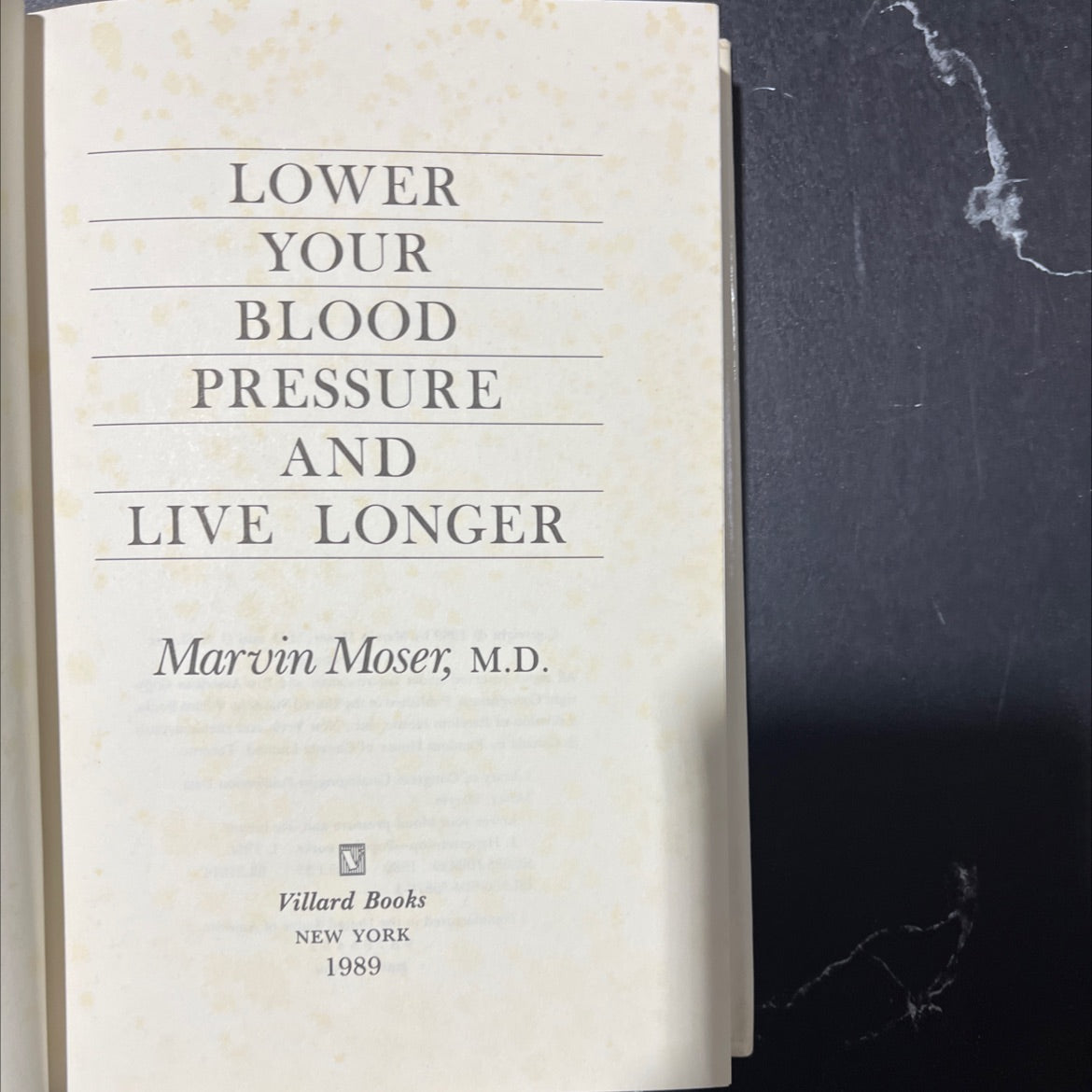lower your blood pressure and live longer book, by Marvin Moser, M.D., 1989 Hardcover image 2