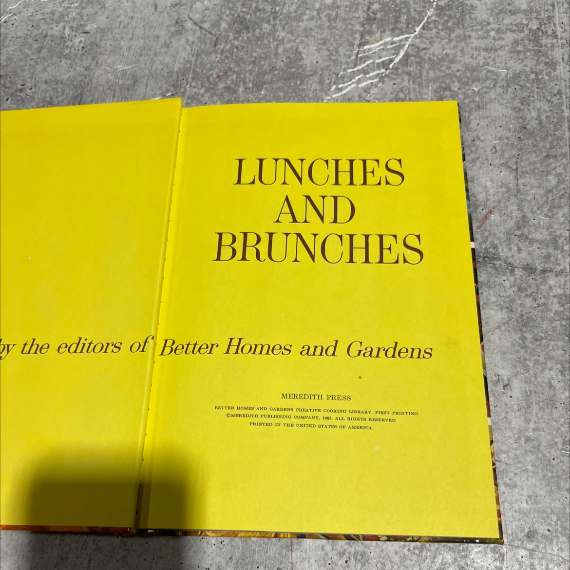 lunches and brunches book, by editors of better homes and gardens, 1963 Hardcover image 2