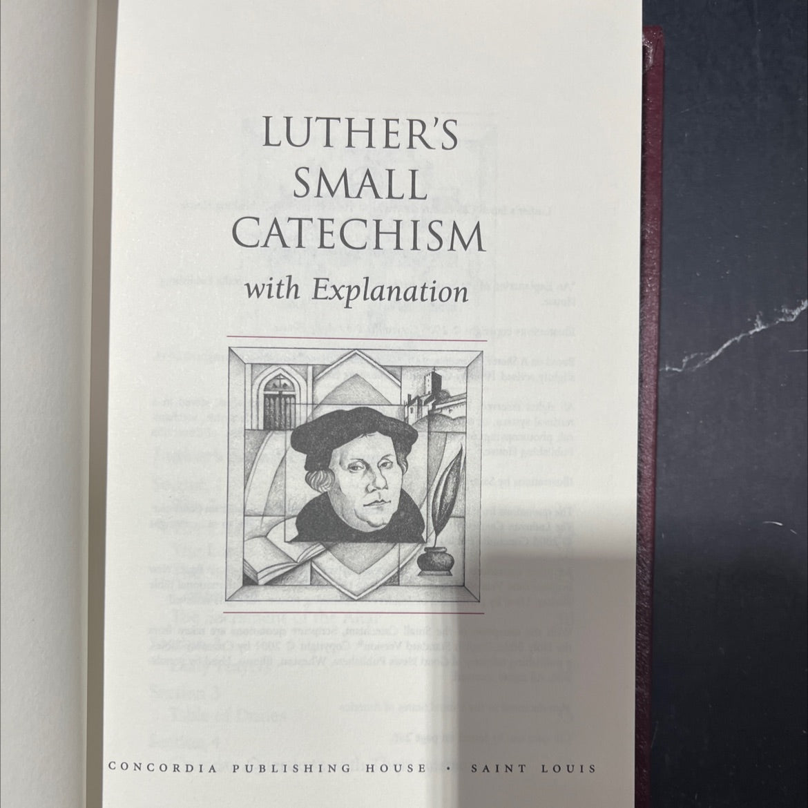 luther's small catechism with explanation book, by not stated, 2008 Hardcover image 2