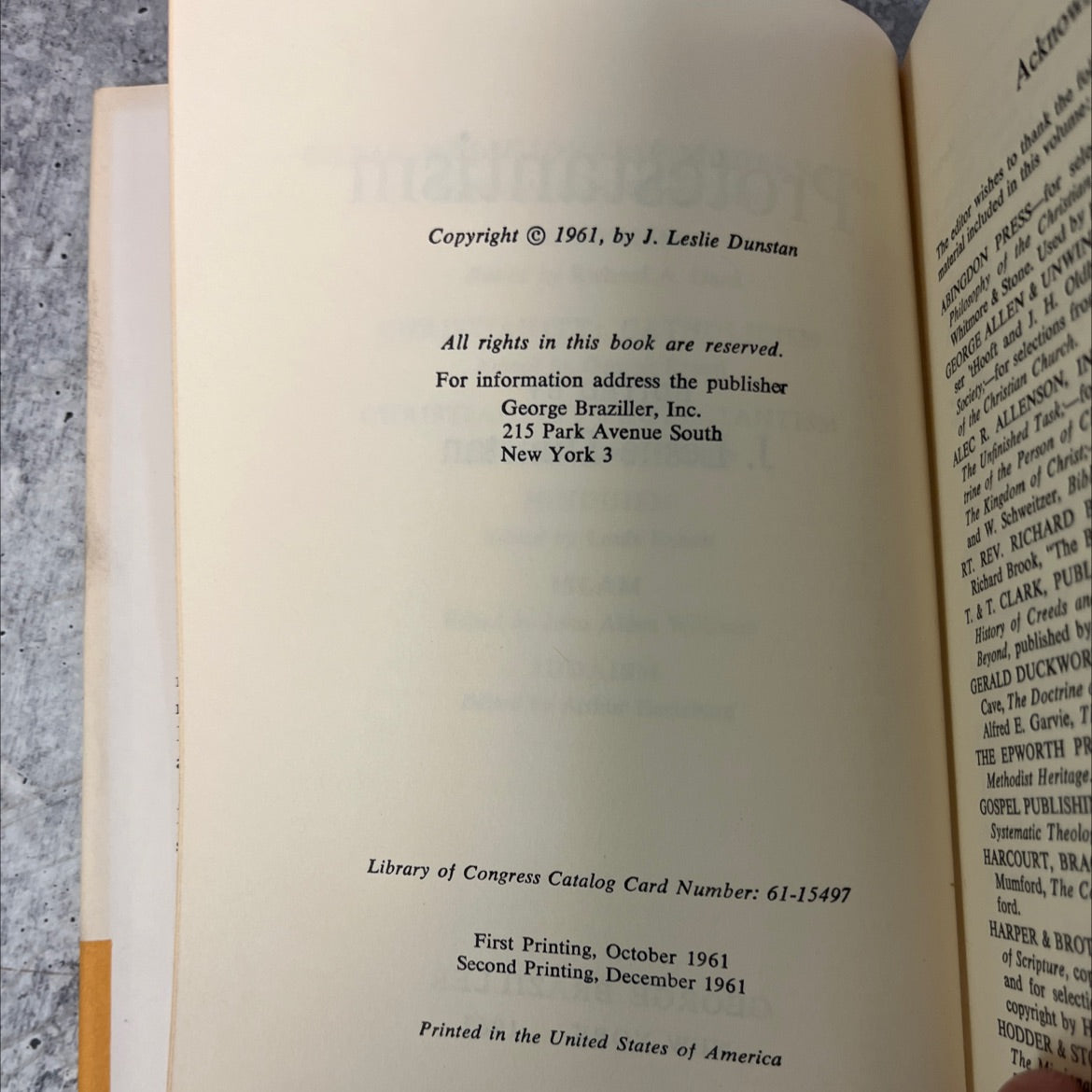 ma protestantism book, by j. leslie dunstan, 1962 Hardcover image 3