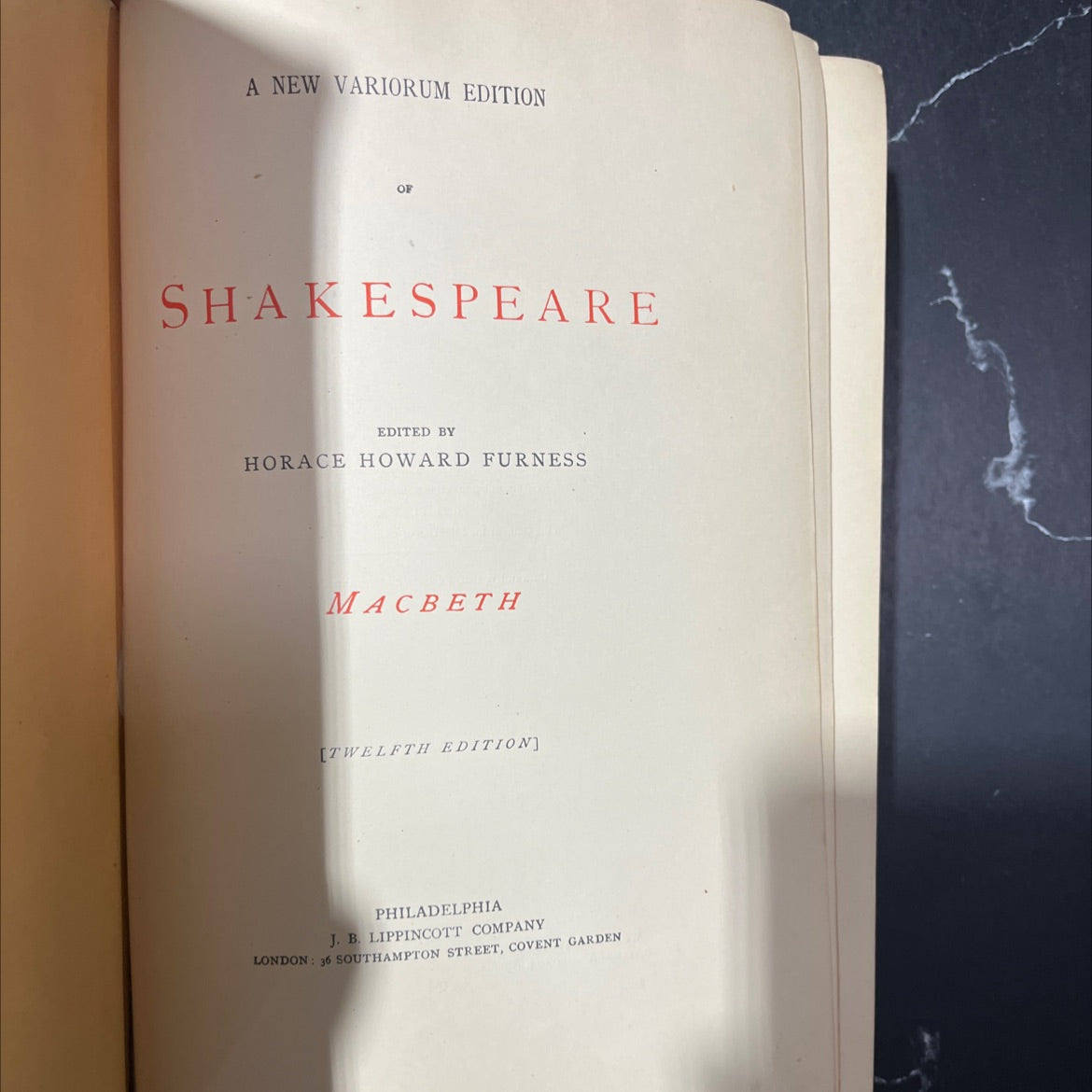 macbeth book, by horace howard furness, 1901 Hardcover image 2