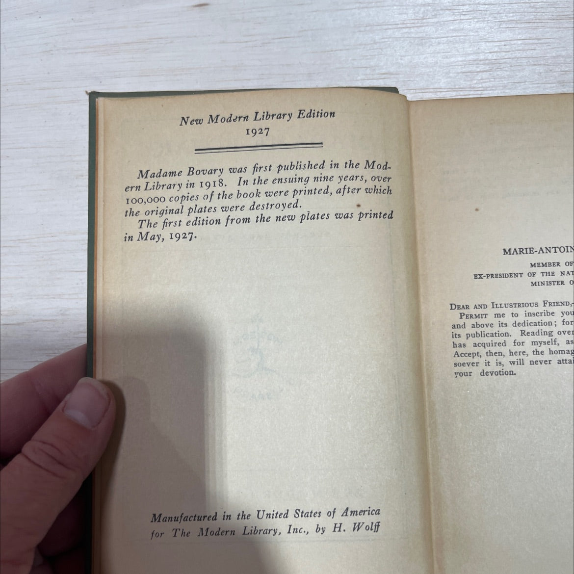 madame bovary book, by gustave flaubert, 1927 Hardcover image 3