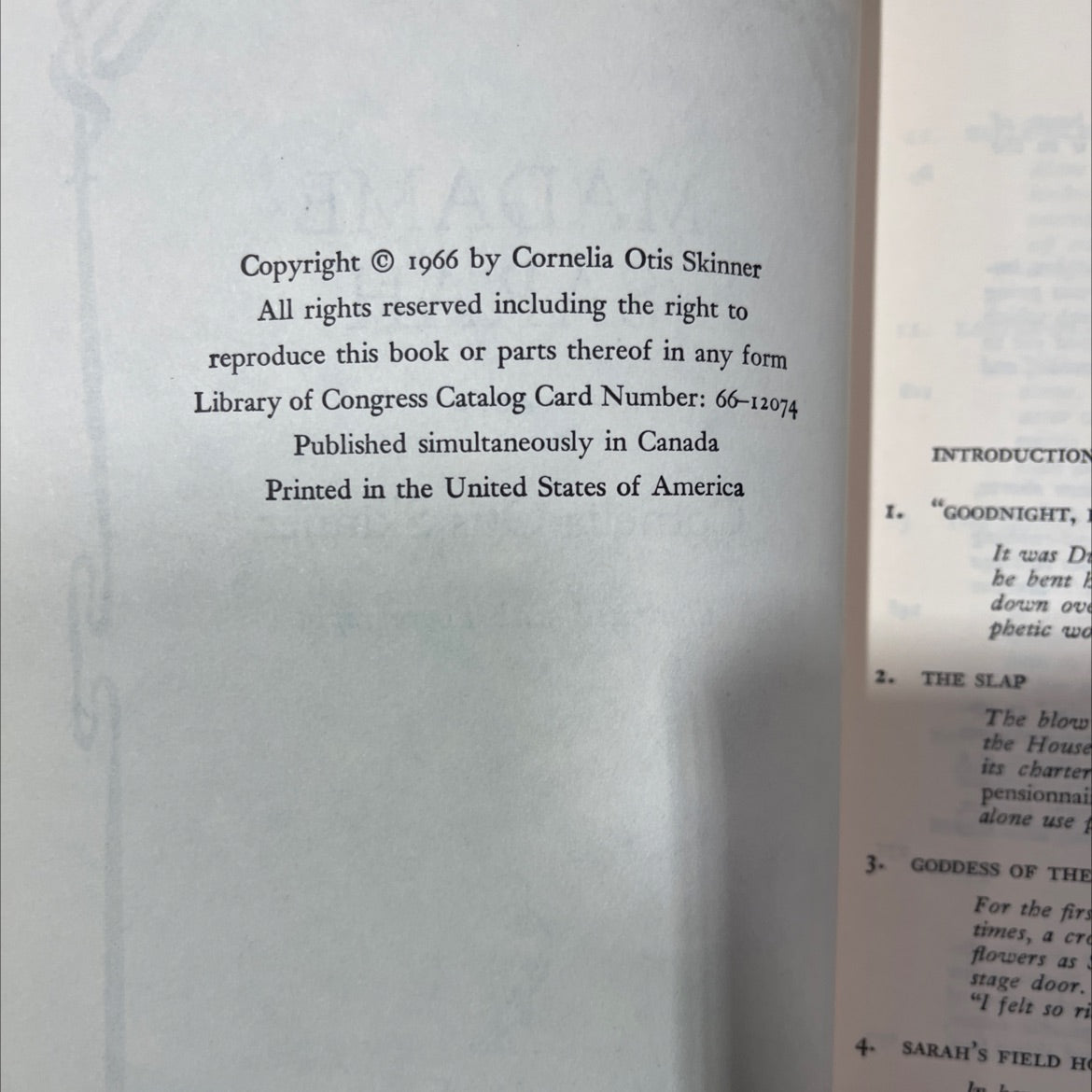 madame sarah book, by Cornelia Otis Skinner, 1967 Hardcover image 3