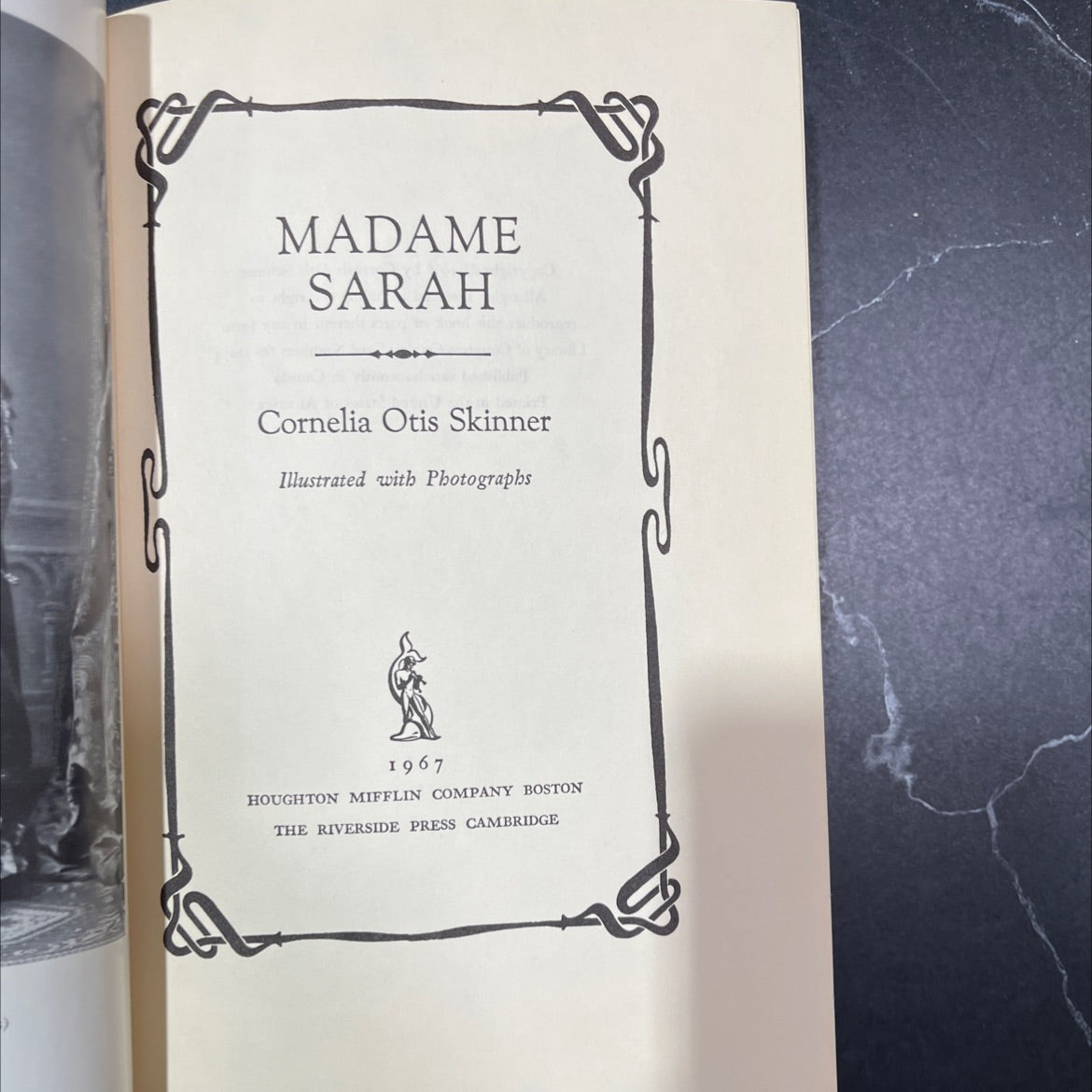 madame sarah book, by Cornelia Otis Skinner, 1967 Hardcover image 2