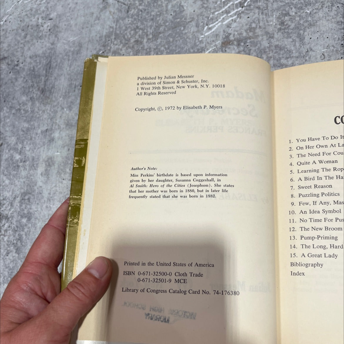 maga myers madam secretary book, by elisabeth p. myers, 1972 Hardcover image 3