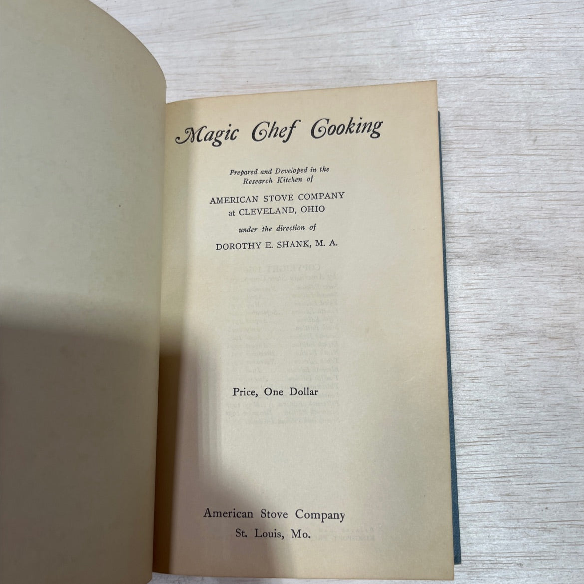 magic chef cooking book, by dorothy e. shank, 1936 Hardcover image 2