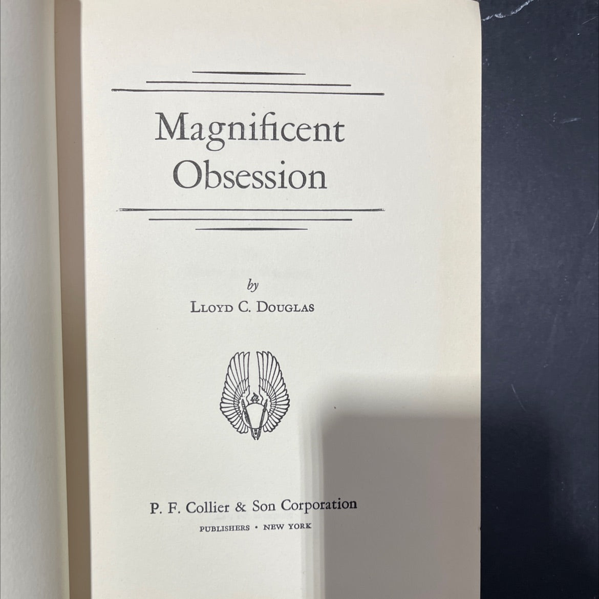magnificent obsession book, by lloyd c. douglas, 1929 Hardcover image 2
