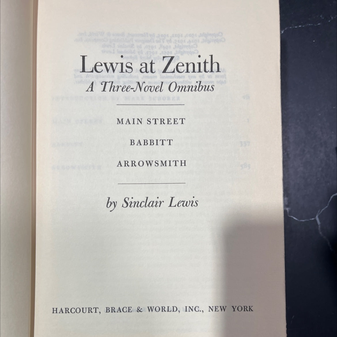 main street babbitt arrowsmith book, by sinclair lewis, 1953 Hardcover image 2