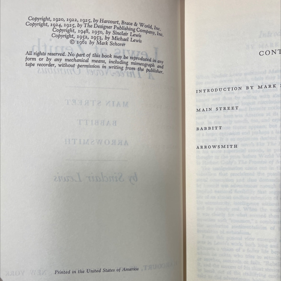 main street babbitt arrowsmith book, by sinclair lewis, 1953 Hardcover image 3