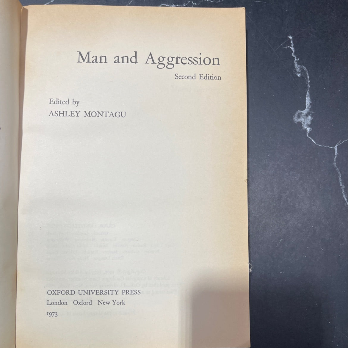 man and aggression book, by ashley montagu, 1973 Paperback image 2