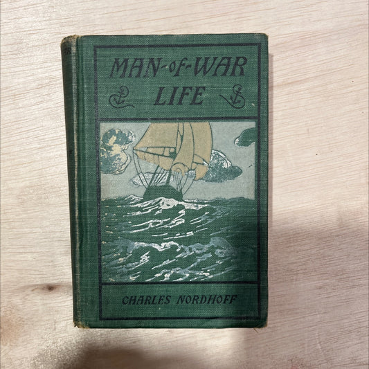 man-of-war life book, by chas. nordhoff, 1895 Hardcover, Antique image 1