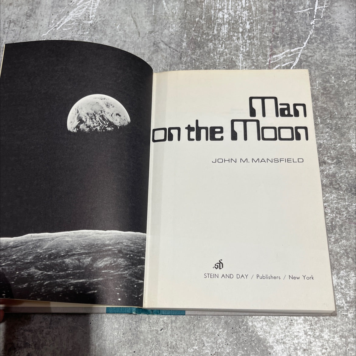 man on the moon book, by john m. mansfield, 1969 Hardcover image 2